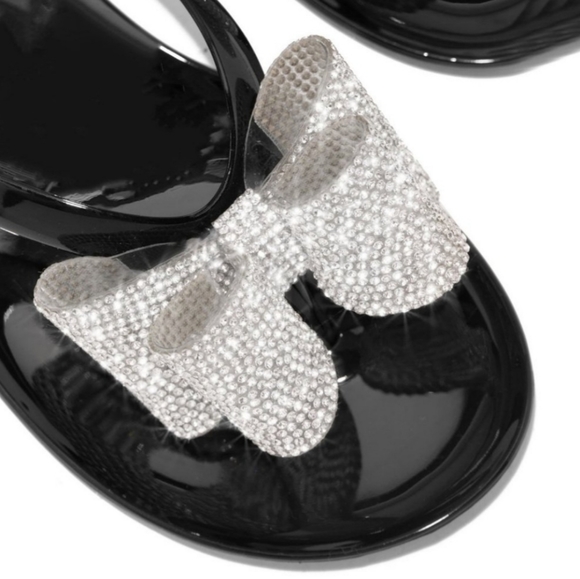 Thong Slide Rhinestone Jellies - Picture 1 of 3